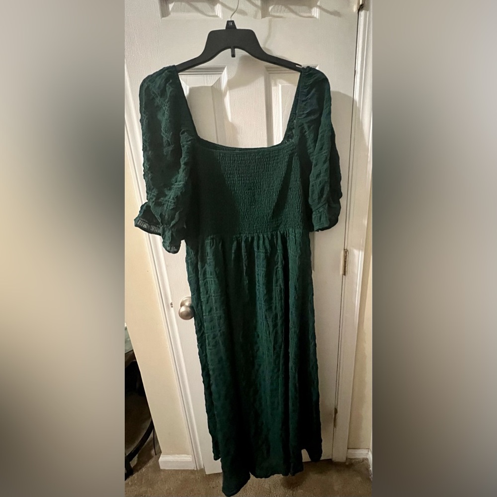 Arula Long Dark Green Dress